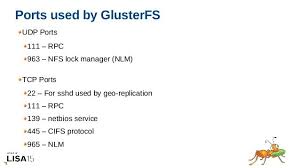 Lisa 2015 Gluster Fs Hands On Lisa Port Management