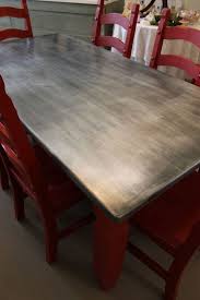Chalk Paint And Zinc Diy Kitchen Table Red Kitchen Tables Top Kitchen Table