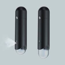 Portable Sanitizer Bottle Comes With A Uv Chamber To Store Disinfect Your Face Mask Yanko Design Bottle Design Design Sanitizer