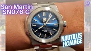 Brand, seller, or collection name. San Martin Sn076 G Nautilus Homage First Impressions Youtube