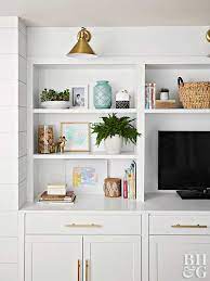 Shelving decor ideas, shelving styling tips, diy shelving projects, how to build shelves, how to style shelves, garage shelving, kitchen shelving, dining styling bookshelves decorating bookshelves bookshelf design bookcases bookshelves around fireplace built in shelves living room built in. Open Shelving Ideas For Every Room Better Homes Gardens