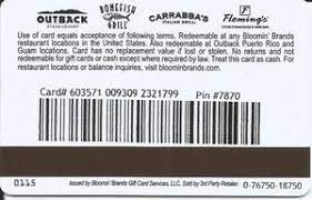 Free shipping for many products! Bloomin Brands Gift Card