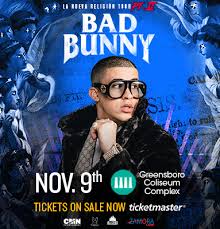 Not available in russian federation. Bad Bunny Coming To Greensboro Coliseum On Friday Nov 9 Greensboro Coliseum Complex