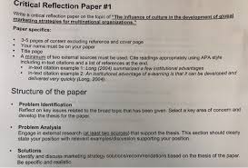 A single sentence that begins: Solved Critical Reflection Paper 1 Te A Critical Reflect Chegg Com