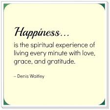 Happiness Is The Spiritual Experience Of Living Every Minute With Love Grace And Gratitude Denis Waitley Spiritual Experience Best Success Quotes Quotes