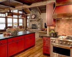 It's full of distressed, red cabinets and funky touches that would ignite an eclectic spirit. Red Kitchen Cabinets Sebring Design Build Kitchen Remodeling