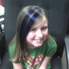 Blue Hair Streaks On My Daughter Were A Reward For Having All A S On Her Report Card One Year Punk Rock K Hair Color Streaks Kids Hair Color Blue Hair Streaks
