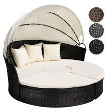Miadomodo Rattan Sun Day Bed With Table Round Outdoor Daybeds Uk Outdoor Daybeds Uk Daybeds Uk Outdoo Wicker Loveseat Outdoor Daybed Wicker Patio Furniture