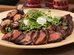 Grilled Cowboy Rib Eye With Watercress Salad Recipe Food Network Recipes Recipes Food