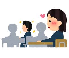 クラスメートに片思いをする女子生徒のイラスト&nbsp;|&nbsp;かわいいフリー素材&nbsp;...