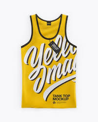 Tank Top Mockup Top View In Apparel Mockups On Yellow Images Object Mockups Shirt Mockup Clothing Mockup Design Mockup Free