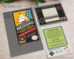 Geek Wedding Invitations Nintendo Nes Cartridge Mario Etsy Geek Wedding Invitations Nerdy Wedding Invitations Gamer Wedding Invitations