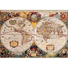 • vintage map • jigsaw puzzle • brand: Puzzle Antique World Map 1000 Pieces Bluebird Puzzle 70246 P