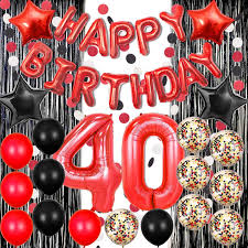 40th Birthday Decoration Ideas For Him 40th Birthday Decoration Ideas Inspirational Black And Red 40th Birthday Decoration 40th Birthday Decorations 30th Birthday Decorations Happy Birthday Balloons