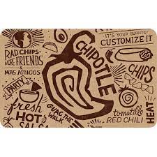 Gift cards are designed to be used only until the original balance is gone. Chipotle Gift Card