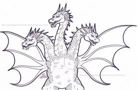 Welcome to the world of super coloring pages. King Ghidorah Drawing At Paintingvalley Com Explore Collection Of King Ghidorah Drawing