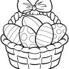 Easter egg, easter bunny, easter chick, easter basket coloring pages. 1