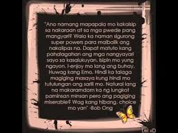 He has the ability of adding a humorous twist to any dismal event in his life in school, adding metaphors and funny lines to liven the book. Tagalog Love Quotes Shefalitayal