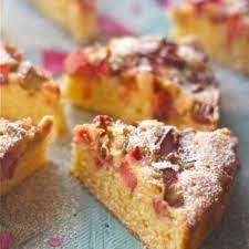 Quick Rhubarb Cake Easy Rhubarb Recipes Strawberry Dessert Recipes Rhubarb Cake