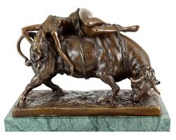 Greek Mythology Statue - Abduction of Europa - Sign. Hussmann
