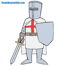 How To Draw A Crusader For Kids How To Draw For Kids Crusades Drawing For Kids Drawings