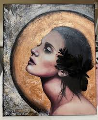 Mixed Media Art Piece Black Love for Sale