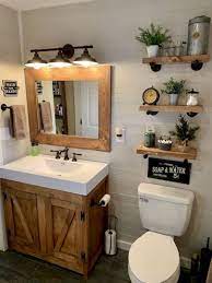 Excite Your Visitors With These 14 Cute Half Bathroom Designs Bathroomsink Bathroomlightfixtur Farmhouse Bathroom Decor Small Bathroom Small Bathroom Remodel