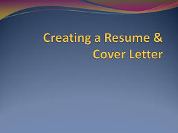 The problem could be the first im. Creating A Resume Cover Letter Ppt Download