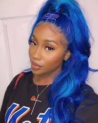 Black And Blue Lace Front Wig Vintagelyric1 On Instagram Blue Lace Front Wig Wig Hairstyles Blue Hair