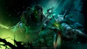 A wallpaper or background (also known as a desktop wallpaper, desktop background, desktop picture or desktop image on computers) is a digital image (photo, drawing etc.) used as a decorative background of a graphical user interface on the screen of a computer, mobile communications device or other electronic device. This Photo Is About Games Moba The Godlike Green Gaming Wallpaper 2k 4096x2304 Wallpaper Teahub Io