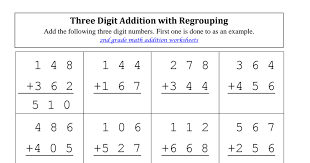 Your kiddos will love 2 digit addition with regrouping fun pages. Addition Worksheets Three Digit Addition With Regrouping 2 Pdf Google Drive
