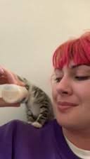 My sweet daughter and her fiancé rescued a 3 week old kitten which was  abandoned and rejectedby its feral mother. This little boy kitty only  weighs 15 ounces and is being bottle fed around the clock ...