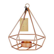 Supports Pour Bougies Chauffe Plats Forme Diamant Argent Bougeoirs 16 X 21 Cm Geometriqu Copper Candle Holders Metal Candle Holders Design Candle Holders