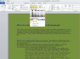 Change page background color in word 2007 / 2010. How To Color The Pages Of A Word 2010 Document Dummies