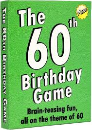 Jun 26, 2019 · try the birthday version of the newlywed game and ask guests to answer trivia questions about the birthday person. The 60th Birthday Game A Fun Gift Or Present Specially For People Turning Sixty Also Works As An Amusing Little 60th Party Quiz Game Idea Or Icebreaker Amazon Co Uk Home Kitchen