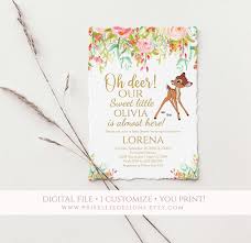 Bambi Baby Shower Invitation Bambi Baby Shower Invitation Etsy