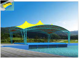 The Fabric Shade Structures And Canopies At Pools And Water Parks Theme Parks And Pool Facilities Shade Structure Water Park Pool