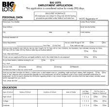 Big Lots Job Application Form Job Hunter Database