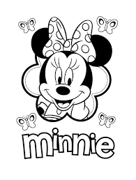 Funny Minnie Coloring Page Minnie Cartoon Coloring Pages Cartoon Drawings Disney