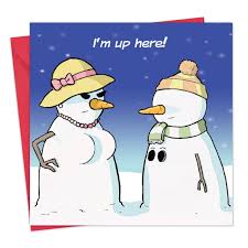 Merry Christmas Card with Snowman & Boobs -Funny Christmas Card -Xmas  Card -Rude | eBay