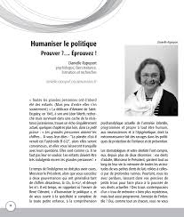 Humaniser le politique