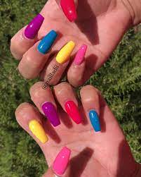 Nails Nailladii Colors Gel Acrylicnails Acrylics Acrylic Rainbow Acrylicnailsideas Gel Acrylic Nails Coffin Nails Designs Rainbow Nails