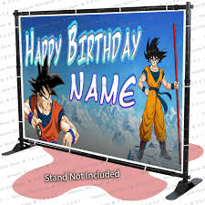 Set of 68 pcs dragon ball z theme birthday party supplies and decorations for 10. Home Garden Blue Dragon Ball Z Personalized Birthday Banner Greeting Cards Party Supply