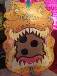 We Had A Feed The T Rex Game Pin The Head On The Dino Game Dinosaur Birthday Party Dinosaur Birthday Dinosaur Party