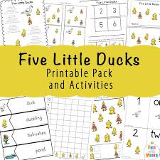 Your Kids Will Love This Five Little Ducks Counting Printable Set