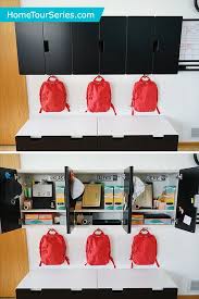 The Ikea Stuva Cabinets Made A Great Addition To This Entryway Makeover Giving Each Of The Three Sons His Own Locker Ikea Stuva Ikea Home Tour Hallway Storage