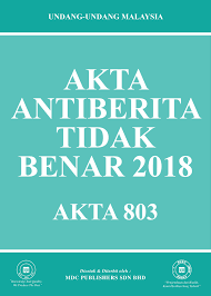 Ruu itu yang bertujuan memansuhkan akta antiberita tidak benar 2018 diluluskan di dewan rakyat pada 16 ogos 2018 setelah bacaan kali ketiga. Laws Of Malaysia Akta Antiberita Tidak Benar 2018