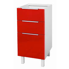 Avec votre caisson de cuisine, vous disposerez de pieds plastique facilitant le réglage de la hauteur en fonction de vos besoin (excepté pour les meubles hauts), mais aussi des équerres de fixation. Mob Caisson Bas De Cuisine 3 Tiroirs 40cm Rouge Cdiscount Maison