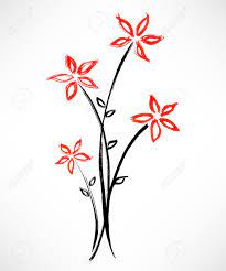 Another optional step is to use a light blue colored oil pastel and lightly shade in a sky, then blend. Simple Flower Painting Royalty Free Cliparts Vectors And Stock Illustration Image 10461651