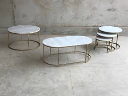 Ming coffee table by barel. Beth Brass And Marble Circular Coffee Table Ao Home